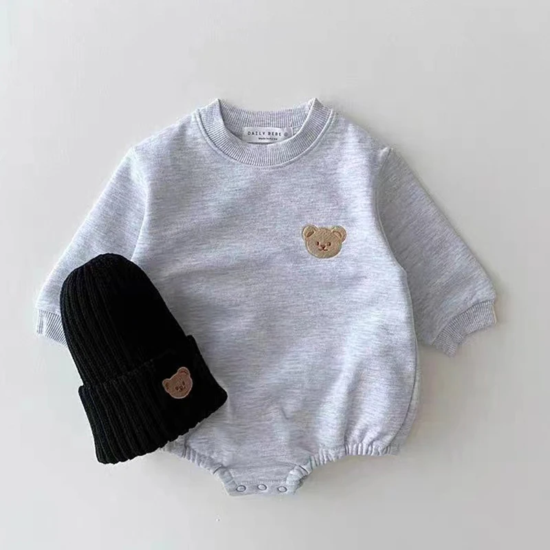 Korean Baby Clothes Newborn Baby Boys Bear Bodysuit Cotton Cartoon Embroidery Infant Girls One Piece Long Sleeve Romper Jumpsuit
Korean Baby Clothes Newborn Baby Boys Bear Bodysuit Cotton Cartoon Embroidery Infant Girls One Piece Long Sleeve Romper Jumpsuit
