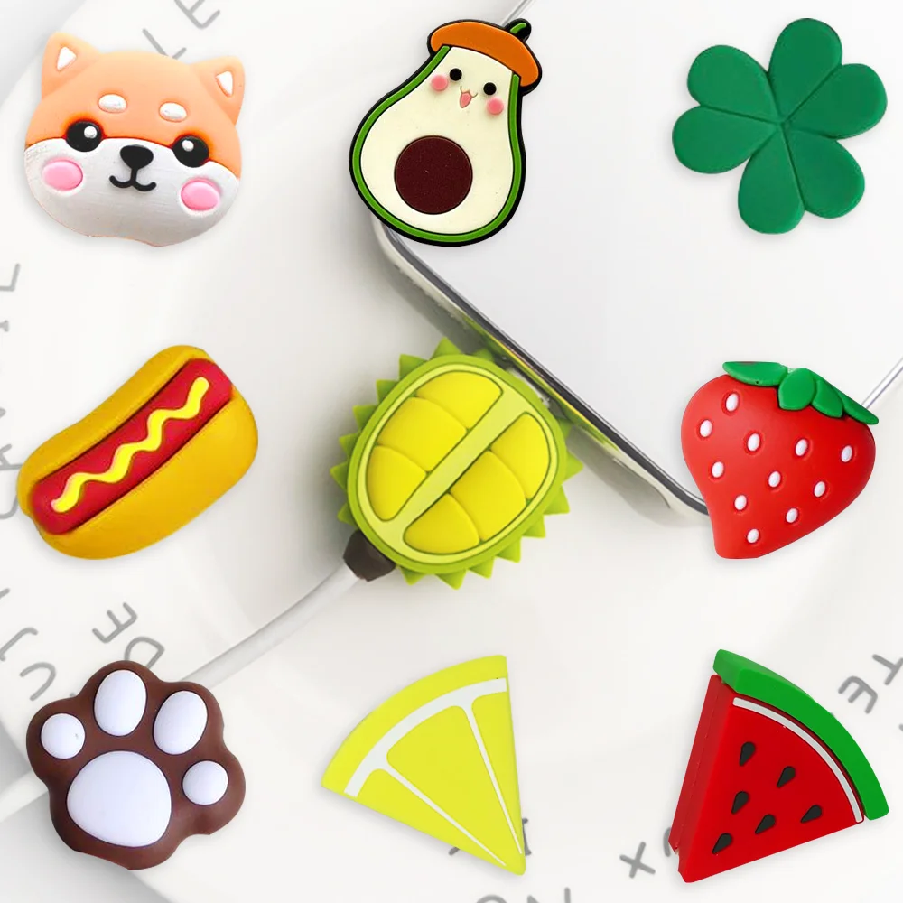 

Cartoon Cable Protector Cute Charger Protector Cable Winder Organizer Cable Bite Data Line Protective Cover For iPhone