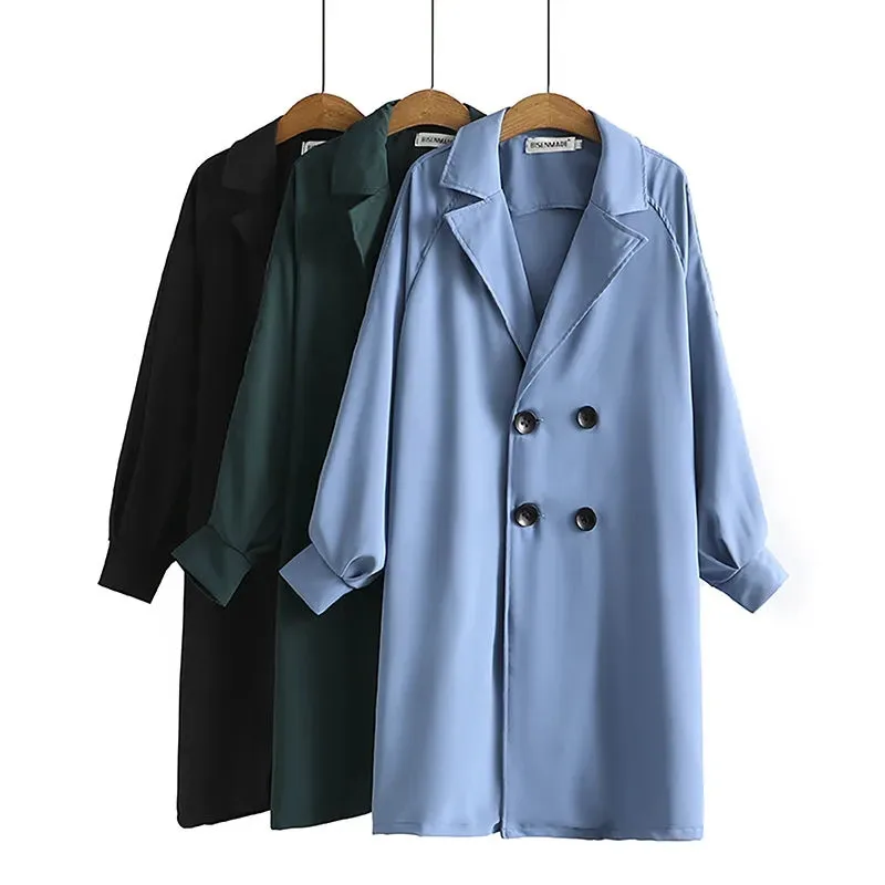 2023 New Spring Autumn Trench Coat Women Loose Long Streetwear Double Breasted Windbreaker Casual Cardigan Outerwear Female
2023 New Spring Autumn Trench Coat Women Loose Long Streetwear Double Breasted Windbreaker Casual Cardigan Outerwear Female