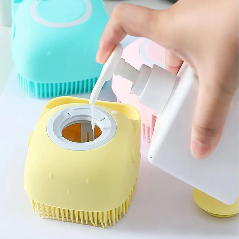 Silicone Pet Grooming Massage Brush – Cute Smile Design Relaxing Brush for Dogs & Cats (1PC) Silicone Pet Grooming Massage Brush – Cute Smile Design Relaxing Brush for Dogs & Cats (1PC)