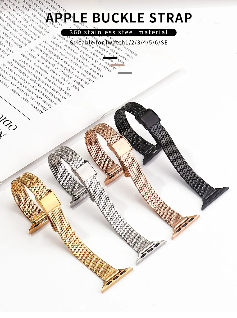 Milanese Strap For Apple watch band 44mm 40mm 45mm 41mm stainless steel Metal bracelet iWatch Apple watch 3 4 5 SE 6 7 Milanese Strap For Apple watch band 44mm 40mm 45mm 41mm stainless steel Metal bracelet iWatch Apple watch 3 4 5 SE 6 7