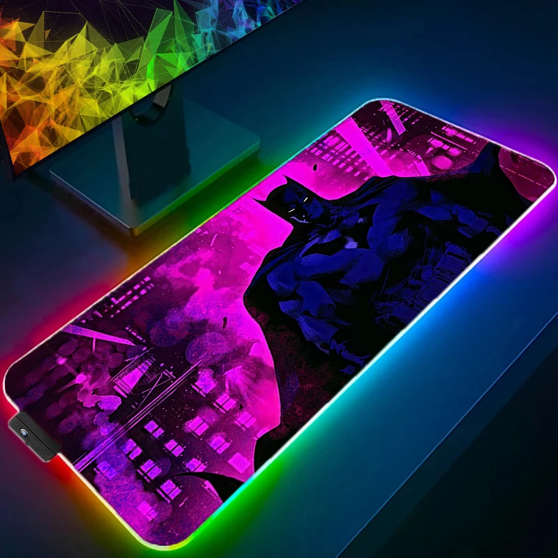 Desk Mat DC Batman RGB Gaming Mouse Pad Office Accessories With Backlight Mousepad Anime Xxl Custom LED Pc Gamer HD Picture Pads
Desk Mat DC Batman RGB Gaming Mouse Pad Office Accessories With Backlight Mousepad Anime Xxl Custom LED Pc Gamer HD Picture Pads