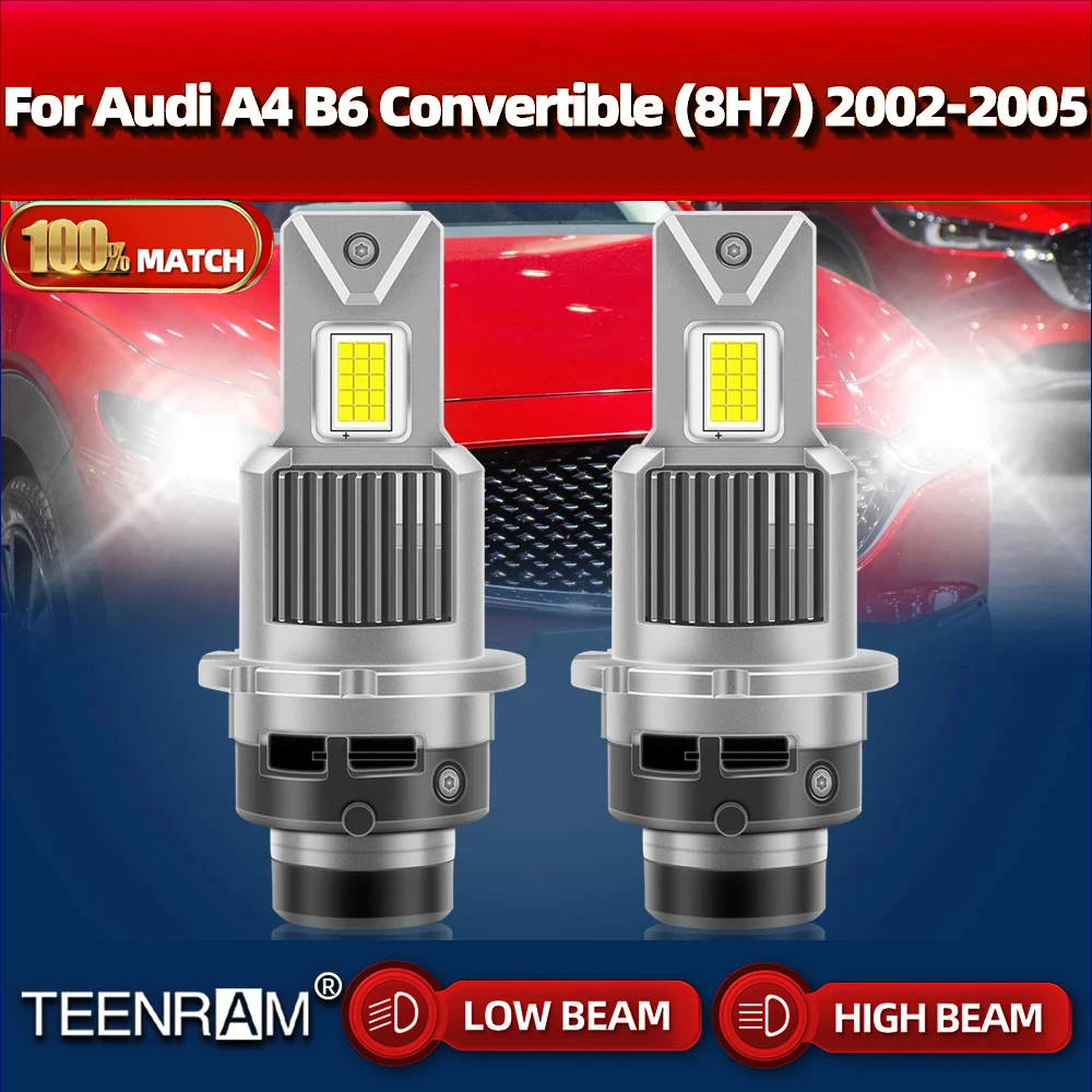 

D2S HID Xenon Light Bulbs 150W 60000LM Xenon Headlight 12V Auto Headlamp For Audi A4 B6 Convertible (8H7) 2002 2003 2004 2005