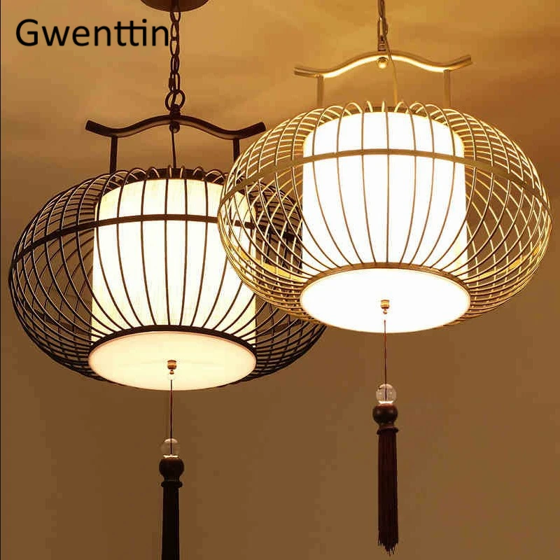 

Chinese Style Pendant Lights Lantern Led Hanging Lamp for Study Living Room Light Fixtures Loft Industrial Home Decor Luminaire