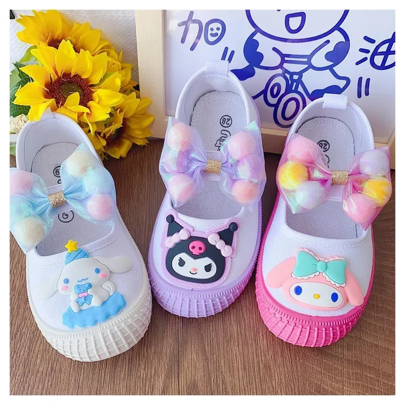 Мультфильм Sanrios My Melody Kuromi Cinnamoroll кукла серия Бант Детская парусиновая обувь Kawaii Удобная Тканевая обувь детский подарок
Мультфильм Sanrios My Melody Kuromi Cinnamoroll кукла серия Бант Детская парусиновая обувь Kawaii Удобная Тканевая обувь детский подарок