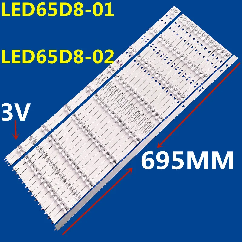16PCS LED Backlight Strip LED65D8-01(A) LED65D8-02(A) PN:30365008202 LQ65H31 LQ65H31G LED65Q6500U LSC650FN05
16PCS LED Backlight Strip LED65D8-01(A) LED65D8-02(A) PN:30365008202 LQ65H31 LQ65H31G LED65Q6500U LSC650FN05