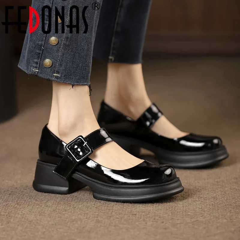 FEDONAS Women Pumps Round Toe Thick Heels Platforms Genuine Leather Buckle Strap Casual Mary Janes Shoes Woman Spring Summer New
FEDONAS Women Pumps Round Toe Thick Heels Platforms Genuine Leather Buckle Strap Casual Mary Janes Shoes Woman Spring Summer New