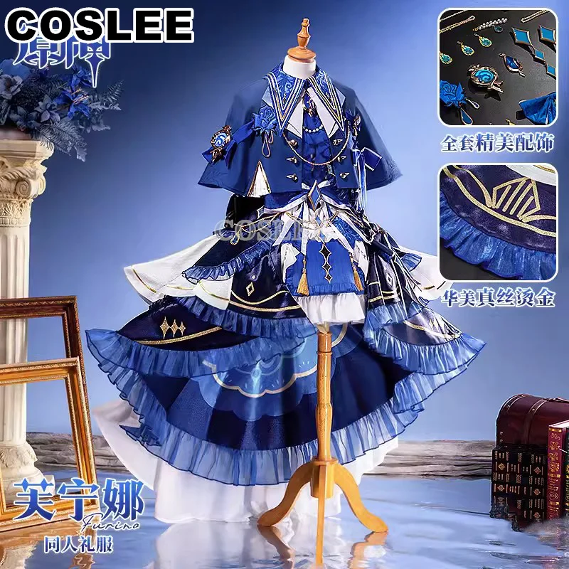 COSLEE Genshin Impact Furina Focalors Cosplay Costume Lovely Dress Uniform Role Play Women Halloween Party Outfit Women S-3XL
COSLEE Genshin Impact Furina Focalors Cosplay Costume Lovely Dress Uniform Role Play Women Halloween Party Outfit Women S-3XL
