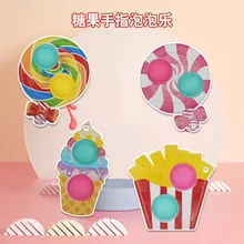 Cartoon children's decompression toy silicone fries cone lollipop decompression bubble music toy stress reliever toys kawaii
Cartoon children's decompression toy silicone fries cone lollipop decompression bubble music toy stress reliever toys kawaii