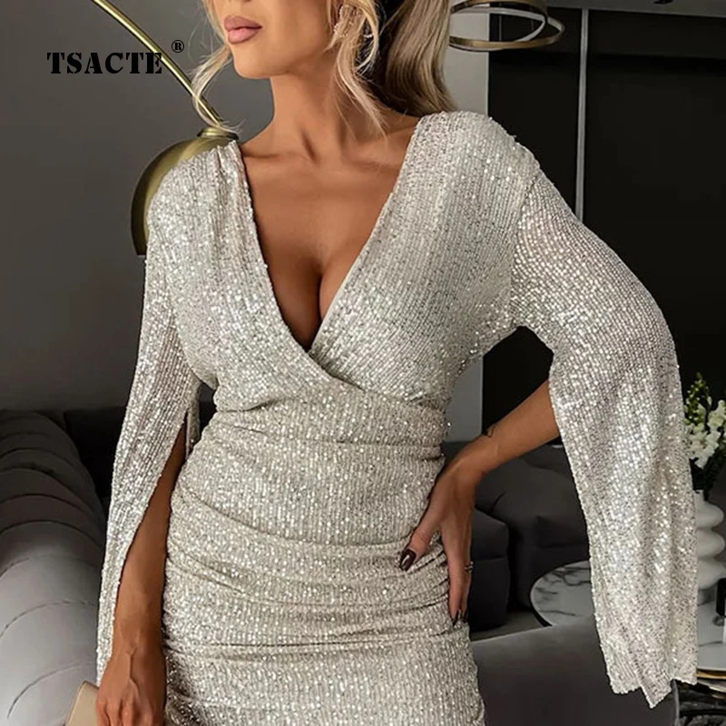 Fashionable New 2023 Autumn Winter Party Sequins Elegant Pretty Womens Dress Sexy Street Style V-Neck Wrapped Hip Female Dresses
Fashionable New 2023 Autumn Winter Party Sequins Elegant Pretty Womens Dress Sexy Street Style V-Neck Wrapped Hip Female Dresses