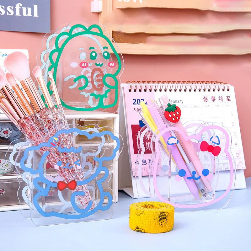Kawaii Transparent Acrylic Pen Holder Cartoon Creative Desktop Organizer Cute Bear Bunny Office Stationery Cosmetics Storage Box
Kawaii Transparent Acrylic Pen Holder Cartoon Creative Desktop Organizer Cute Bear Bunny Office Stationery Cosmetics Storage Box