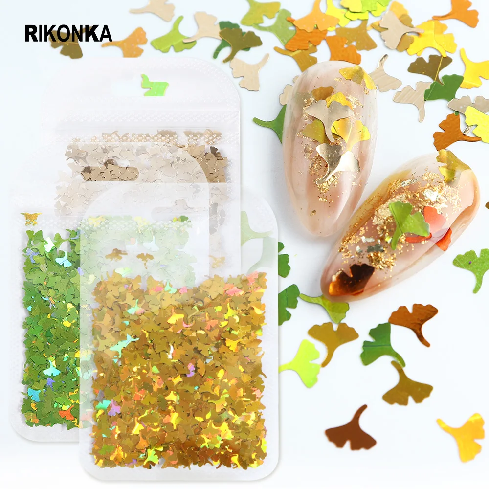 Shining Autumn Gold Ginkgo Leaf Nail Glitter Sequins Holographic Flakes Part For Manicure Fall Winter Charm Nail Art Decorations
Shining Autumn Gold Ginkgo Leaf Nail Glitter Sequins Holographic Flakes Part For Manicure Fall Winter Charm Nail Art Decorations