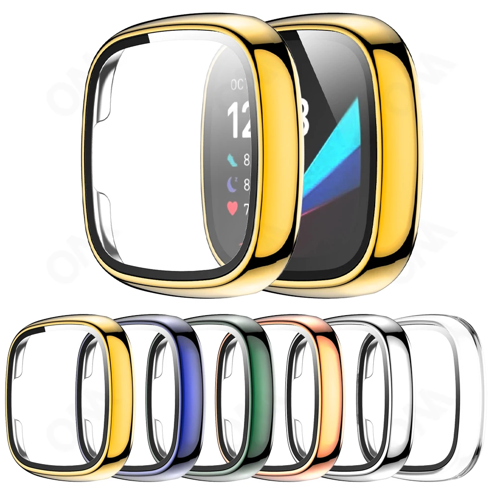 2 в 1, жесткий защитный чехол из поликарбоната и закаленное стекло для Fitbit Versa 2 / 3/Sense, защитный чехол с полным покрытием
2 в 1, жесткий защитный чехол из поликарбоната и закаленное стекло для Fitbit Versa 2 / 3/Sense, защитный чехол с полным покрытием