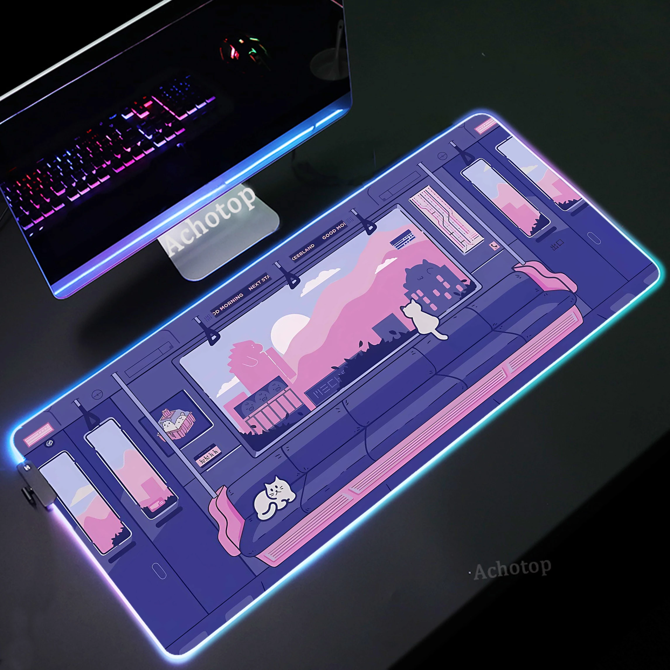 RGB Cat Mousepad Gaming Accessories Mouse Pad LED Gamer Anti-slip Rubber Table Mats Computer Deskmat Keyboard Pads Big Mouse Mat
RGB Cat Mousepad Gaming Accessories Mouse Pad LED Gamer Anti-slip Rubber Table Mats Computer Deskmat Keyboard Pads Big Mouse Mat
