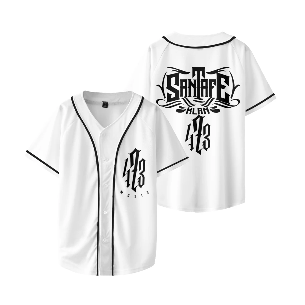 Бейсбольная куртка Santa Fe Klan Merch, летняя модная повседневная футболка с коротким рукавом для мужчин и женщин
Бейсбольная куртка Santa Fe Klan Merch, летняя модная повседневная футболка с коротким рукавом для мужчин и женщин