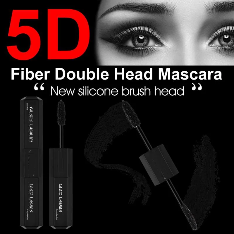 

5D Silk Fiber Lashes Mascara Makeup Fast Dry Waterproof Lasting Thick Curling Lengthening Eyelash Extension Mascara Makeup TSLM1