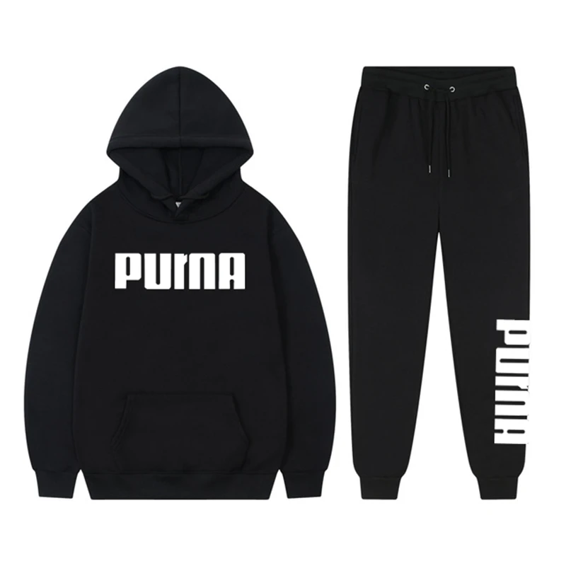 

New Pants Suit 2 Pieces Outfits Sweatshirts+Sweatpants Fleece Brand Luxur Letter Printed Y2k Hoodies Set Men and Women Tracksui