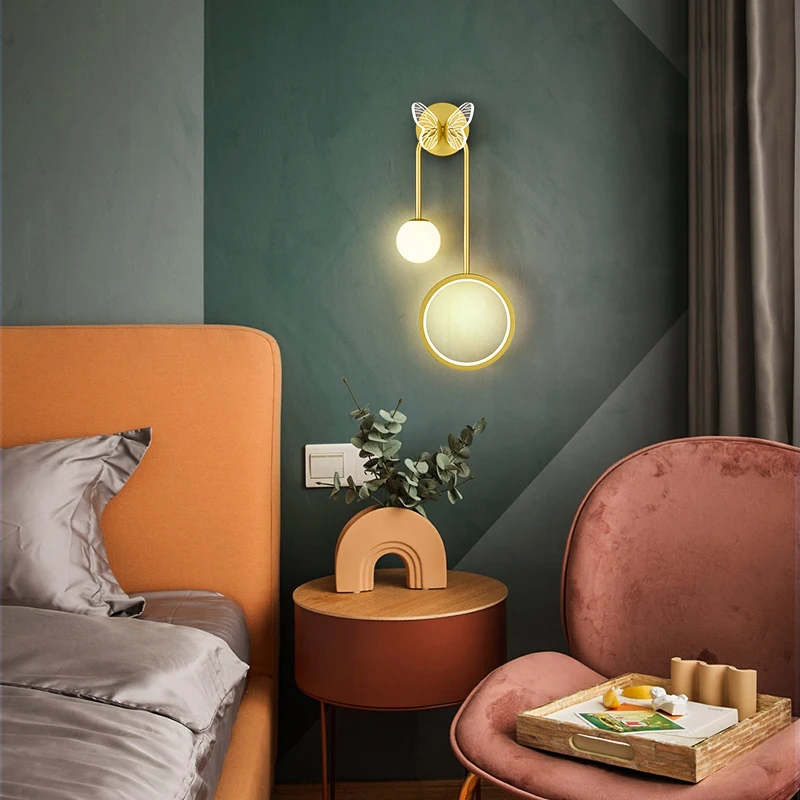 Modern light luxury bedroom bedside wall lamp creative Nordic with switch TV background wall aisle wall lamp
Modern light luxury bedroom bedside wall lamp creative Nordic with switch TV background wall aisle wall lamp