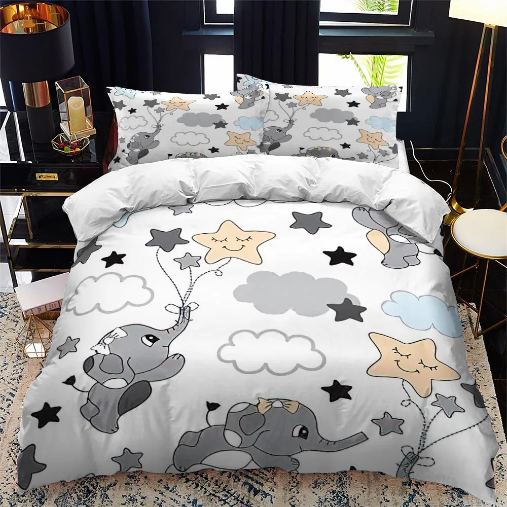 Animal Elephant Cartoon Kids Duvet Cover Queen King Twin Size Bedding Set Wildlife Comforter Cover 2/3pcs Polyester Quilt Cover
Animal Elephant Cartoon Kids Duvet Cover Queen King Twin Size Bedding Set Wildlife Comforter Cover 2/3pcs Polyester Quilt Cover