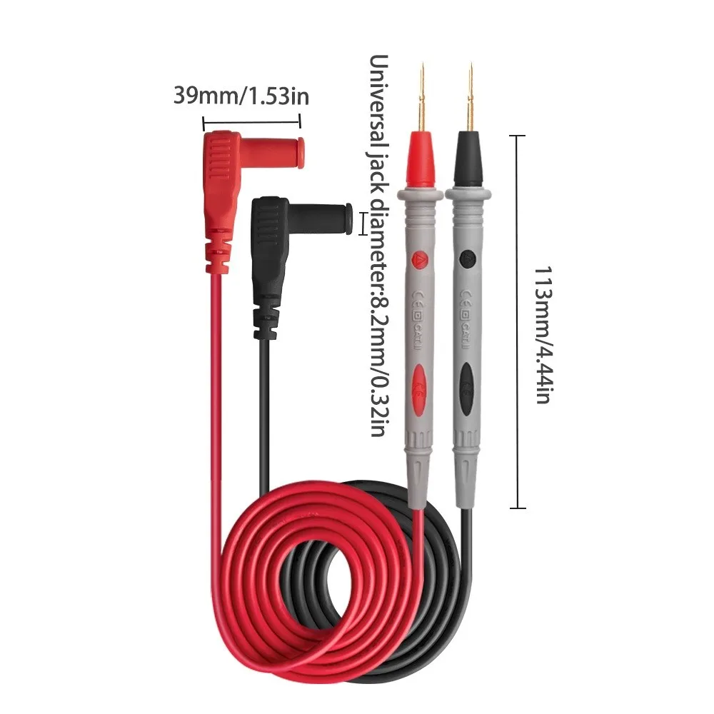 PVC Multimeter Pen Line With Rubber Sleeve PT1005 1000V 10A Universal Digital Multimeter Probe Test Instrument Pen For IC
PVC Multimeter Pen Line With Rubber Sleeve PT1005 1000V 10A Universal Digital Multimeter Probe Test Instrument Pen For IC