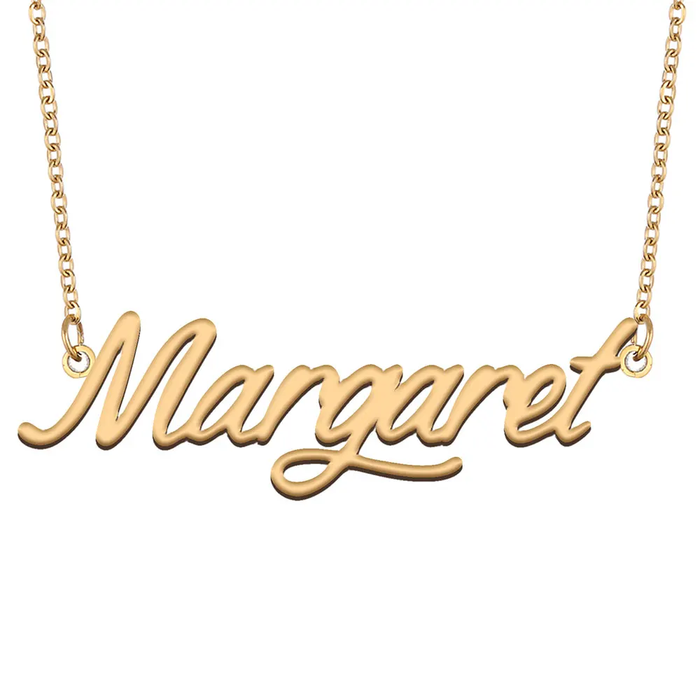 Margaret Name Necklace for Women Stainless Steel Jewelry Gold Color Nameplate Pendant Collares Para Mujer Letters Choker
Margaret Name Necklace for Women Stainless Steel Jewelry Gold Color Nameplate Pendant Collares Para Mujer Letters Choker