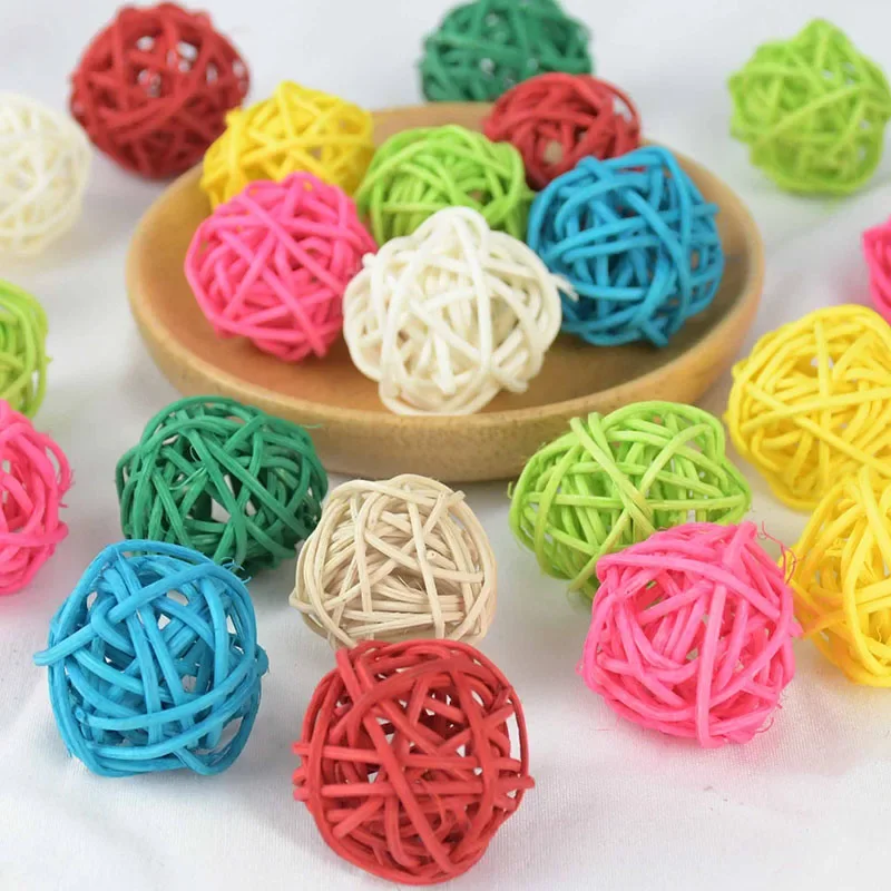 20pcs 3cm Multicolor Round Shape Natural Rattan Ball Sepak Takraw Ball for Wedding Birthday Party Christmas Decoration Navidad
20pcs 3cm Multicolor Round Shape Natural Rattan Ball Sepak Takraw Ball for Wedding Birthday Party Christmas Decoration Navidad