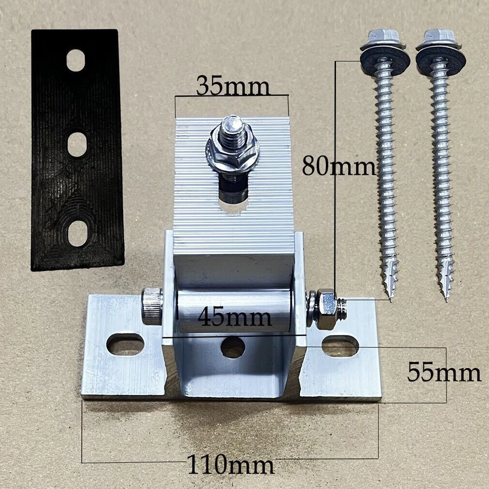 Solar Panel Foot Mount Tilt Angle With Screws Kit Photovoltaic Bracket Silver Adjustable For Roof Mount Brand New
Solar Panel Foot Mount Tilt Angle With Screws Kit Photovoltaic Bracket Silver Adjustable For Roof Mount Brand New