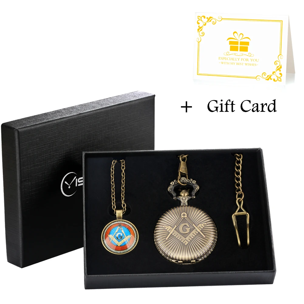 Men's Antique Freemason Chrome Square and Compass Masonic Necklace Pendant Quartz Pocket Watch Best Gifts Set Box for Freemason
Men's Antique Freemason Chrome Square and Compass Masonic Necklace Pendant Quartz Pocket Watch Best Gifts Set Box for Freemason