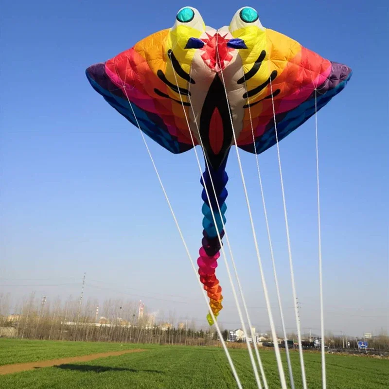 

15m Manta Ray Kite Ray Fish Kite Pilot Lifter Kite Line Laundry Pendant Soft Inflatable Kites 30D Ripstop Nylon with Bag