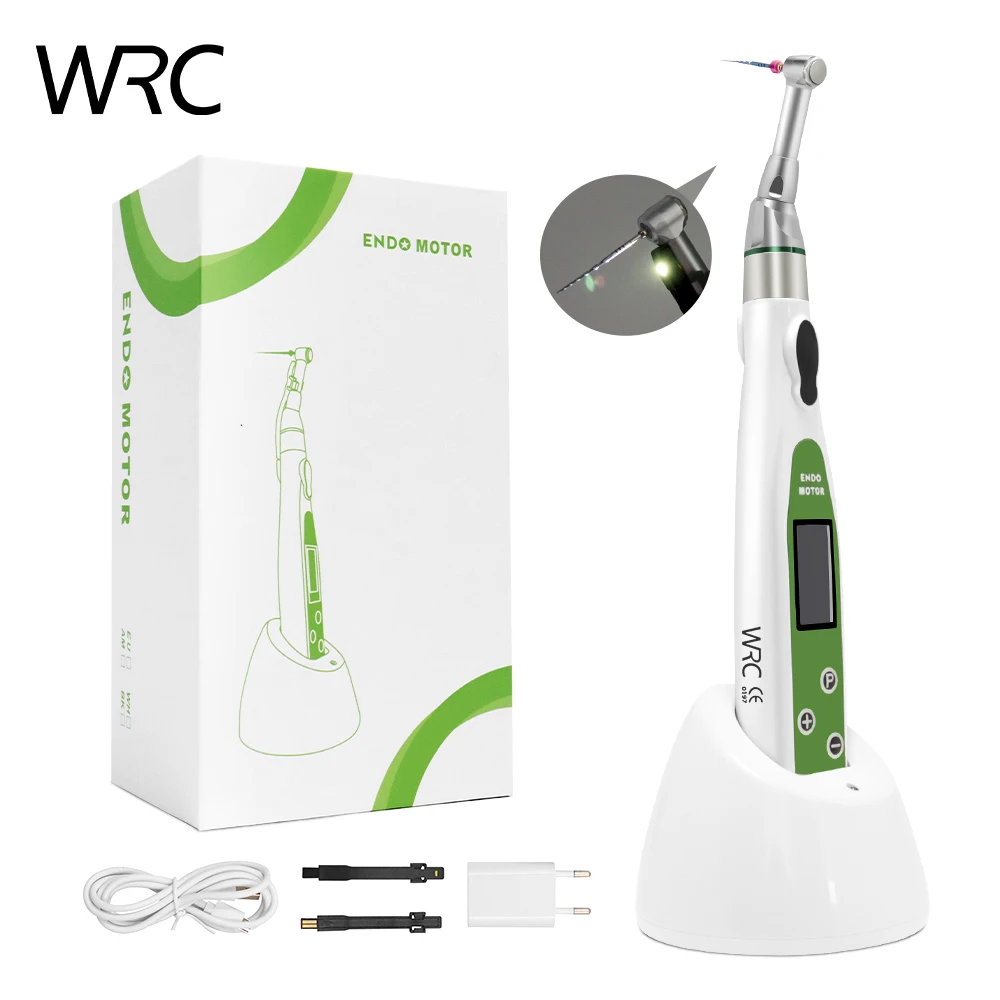 Dental Endo Motor Wireless 16:1 Reduction Contra Angle Endo Smart with LED Light Endodontic Treatment 9 Preset Programma
Dental Endo Motor Wireless 16:1 Reduction Contra Angle Endo Smart with LED Light Endodontic Treatment 9 Preset Programma