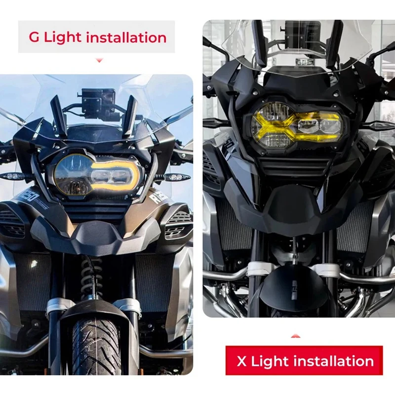 

Headlight Protector With 3 Fluorescent Covers For BMW R1200GS LC GSA R1250GS R 1250GS ADV Adventure Replacement Parts