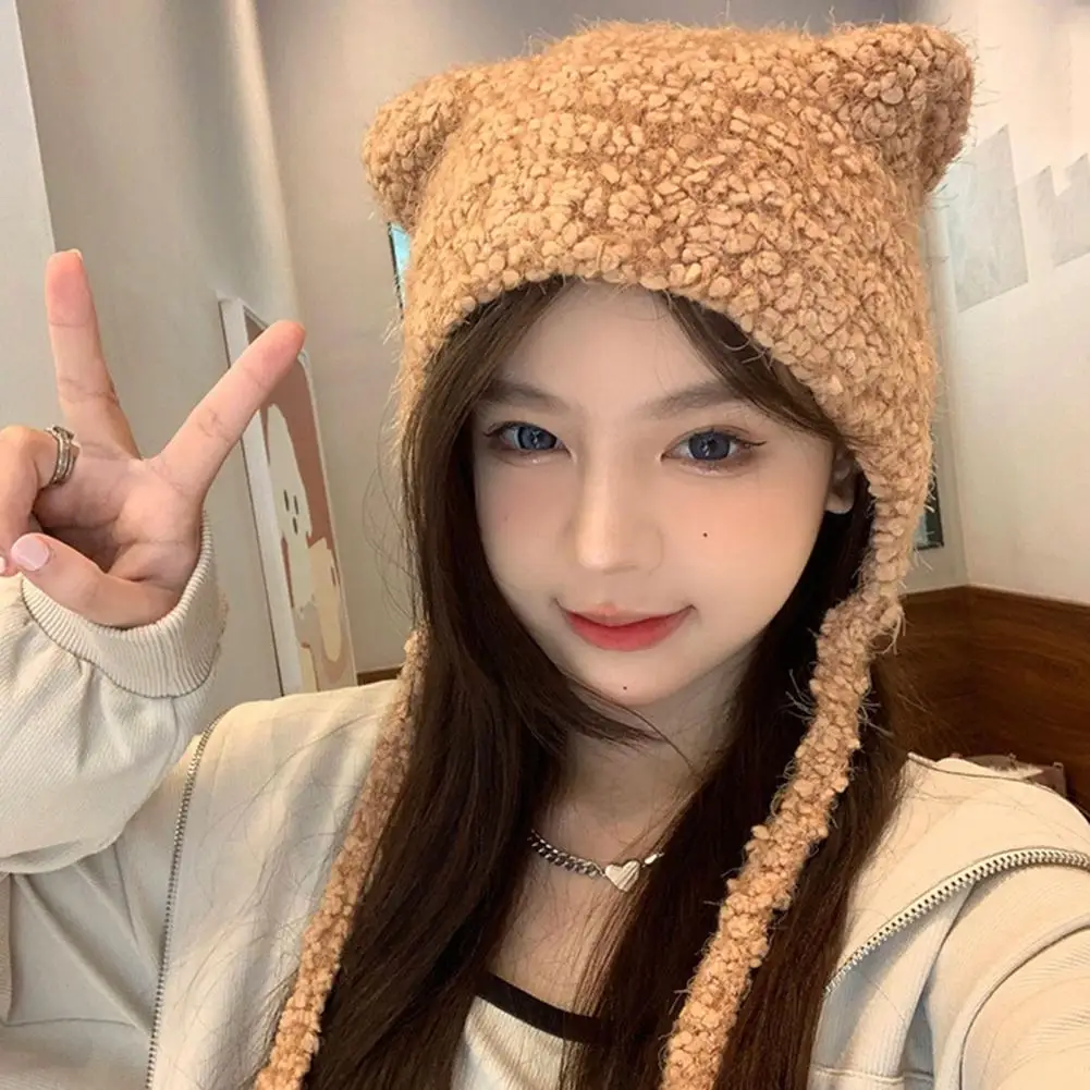 Women Cartoon Hat Knitted Winter Cap with Cartoon Bear Head Design Warm Elastic Women's Beanie for Cold Weather Protection
Women Cartoon Hat Knitted Winter Cap with Cartoon Bear Head Design Warm Elastic Women's Beanie for Cold Weather Protection