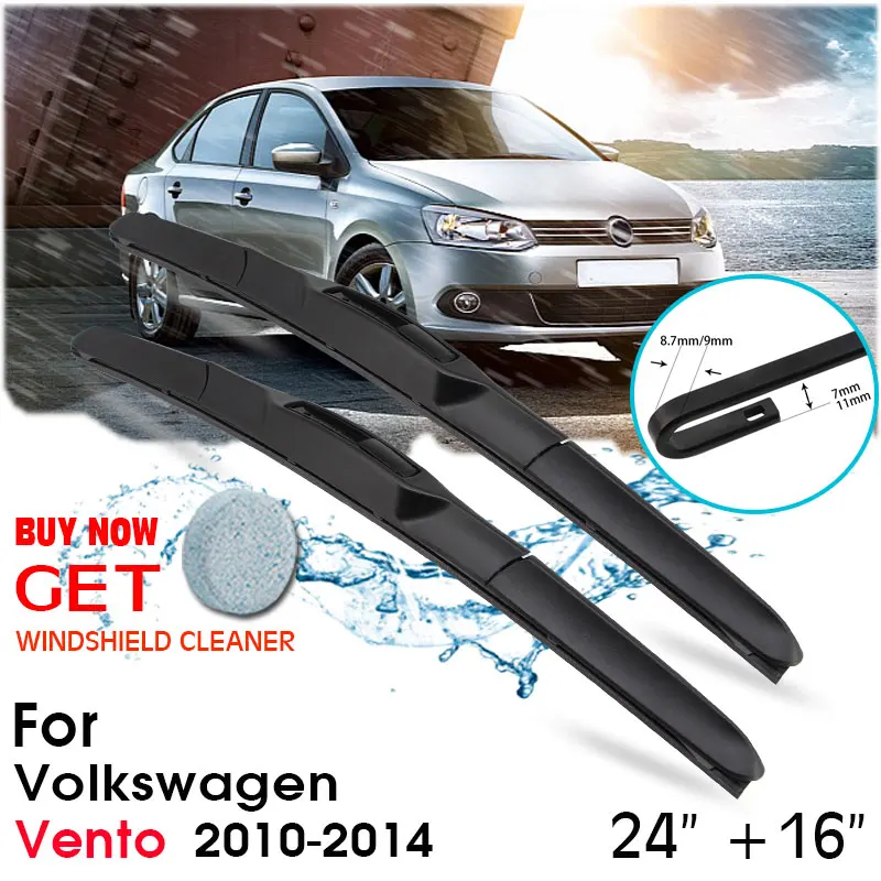Car Wiper Blade Front Window Windshield Rubber Silicon Refill Wipers For Volkswagen Vento 2010-2014 24"+16" Car Accessories
Car Wiper Blade Front Window Windshield Rubber Silicon Refill Wipers For Volkswagen Vento 2010-2014 24"+16" Car Accessories