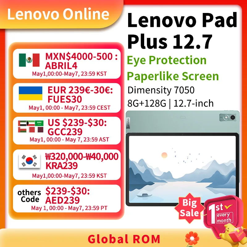 Global Rom Lenovo Xiaoxin Pad Plus 12.7-inch Natural Light Eye Protection Anti-glare Paper Large Comfortable Visual
Global Rom Lenovo Xiaoxin Pad Plus 12.7-inch Natural Light Eye Protection Anti-glare Paper Large Comfortable Visual