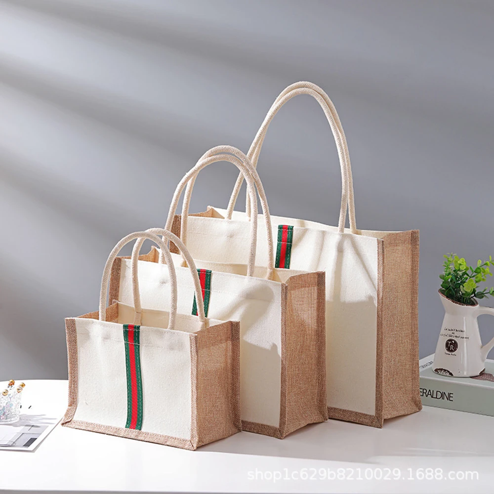 Eco-Friendly Portable Handbags Canvas Shopping bag Shoulder Cotton Storage Bag Burlap Grocery Bag Fast Drop Shipping Burlap Tote
Eco-Friendly Portable Handbags Canvas Shopping bag Shoulder Cotton Storage Bag Burlap Grocery Bag Fast Drop Shipping Burlap Tote