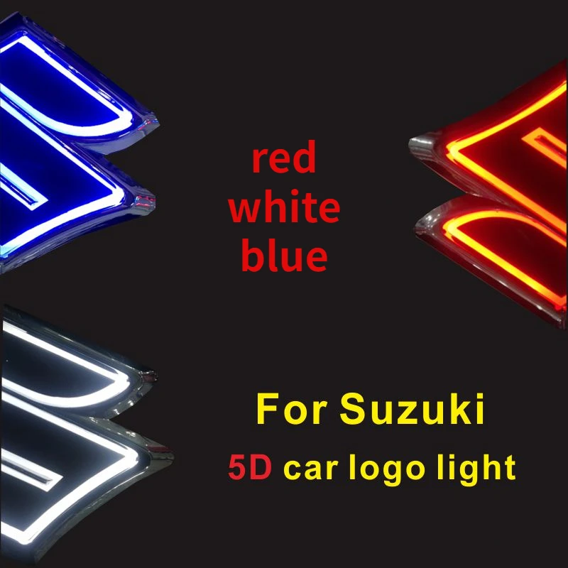 5D car front grille trunk logo LED lights modified lights For Suzuki Swift Warrior SX4 Jimny Viitala Beniotto Falcon Jewelry 
5D car front grille trunk logo LED lights modified lights For Suzuki Swift Warrior SX4 Jimny Viitala Beniotto Falcon Jewelry