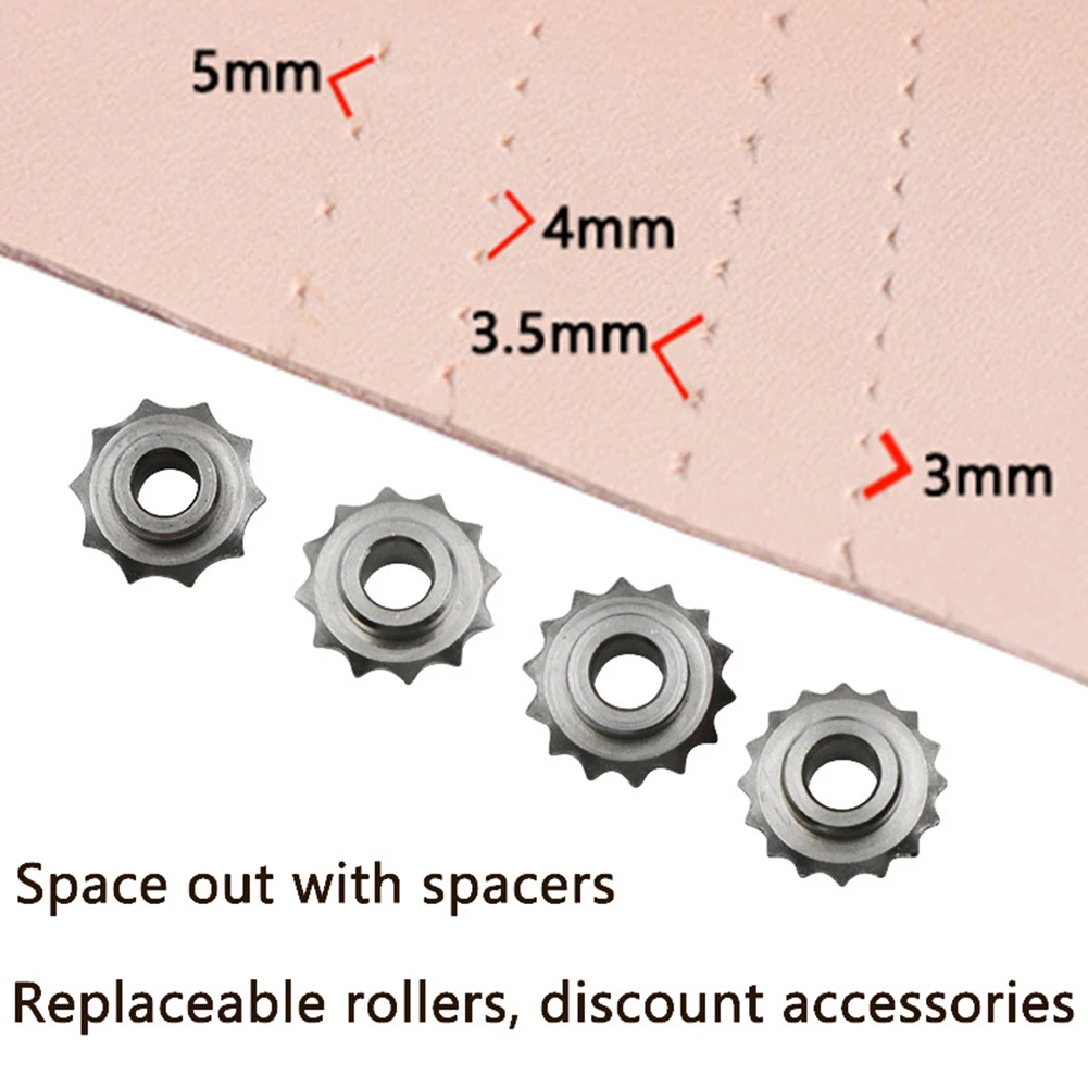Durable Leather Craft Kit Spacing Wheel 1 Set 14.5cm/5.71\" Long 2.6cm/1.03\" Diameter 4pcs Rollers For Auxiliary Punch
Durable Leather Craft Kit Spacing Wheel 1 Set 14.5cm/5.71\" Long 2.6cm/1.03\" Diameter 4pcs Rollers For Auxiliary Punch