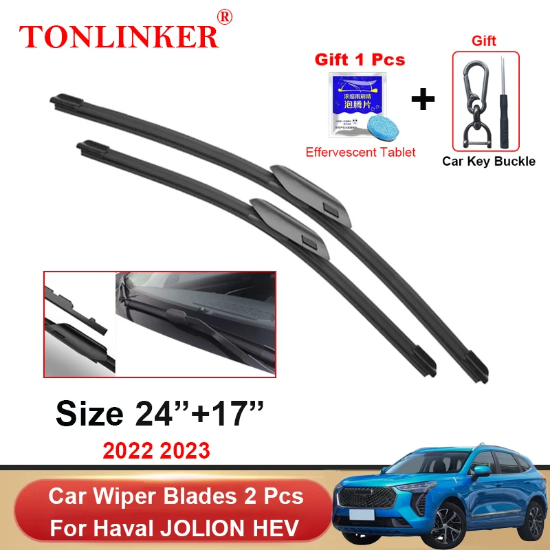 TONLINKER Car Wiper Blades For GWM Haval Jolion HEV 2022 2023 Car Accessories Front Windscreen Wiper Blade Brushes Cutter Goods
TONLINKER Car Wiper Blades For GWM Haval Jolion HEV 2022 2023 Car Accessories Front Windscreen Wiper Blade Brushes Cutter Goods