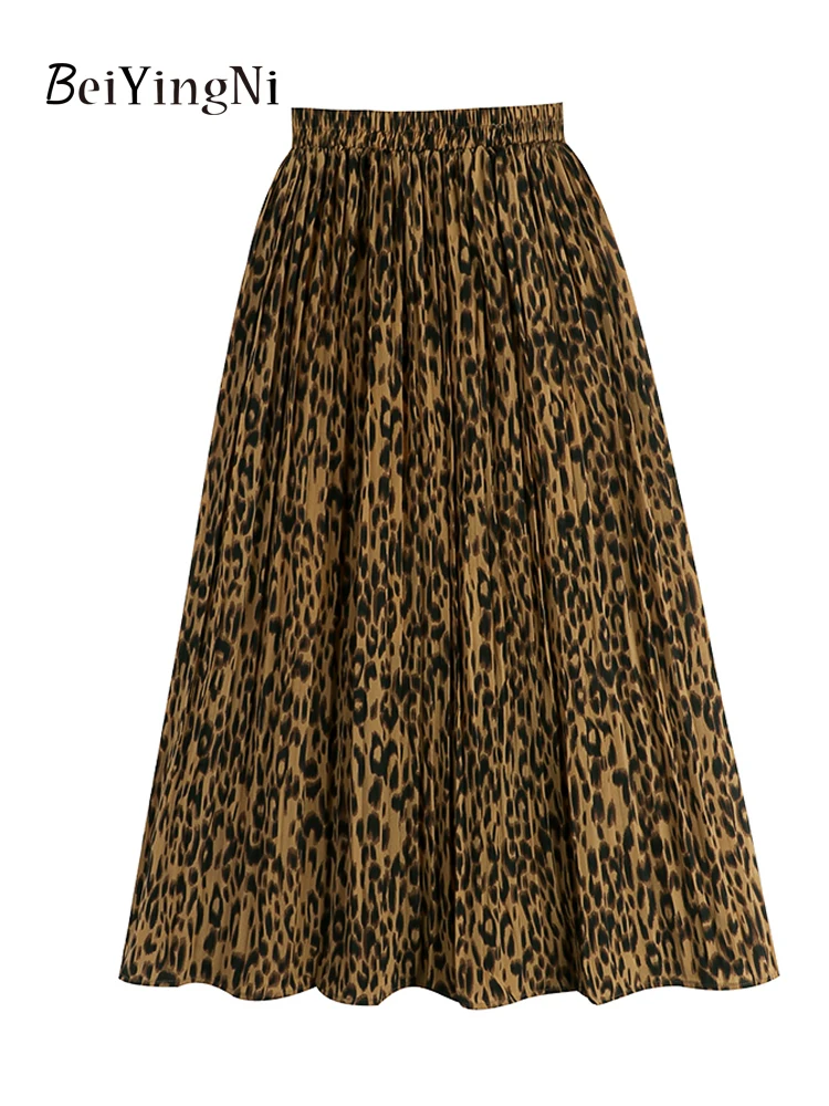 Beiyingni Leopard Print Vintage High Waist Skirts for Woman 2023 Spring Autumn Korean Fashion Pleated Midi Skirt Ladies Faldas
Beiyingni Leopard Print Vintage High Waist Skirts for Woman 2023 Spring Autumn Korean Fashion Pleated Midi Skirt Ladies Faldas