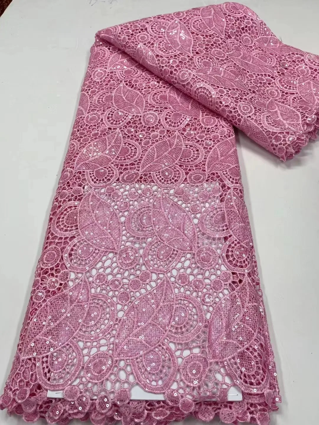 African Water Soluble Lace Fabric for Women, Embroidery Tulle Party Dresses, Nigerian Net Mesh Cotton Fabric, 5Yards
African Water Soluble Lace Fabric for Women, Embroidery Tulle Party Dresses, Nigerian Net Mesh Cotton Fabric, 5Yards
