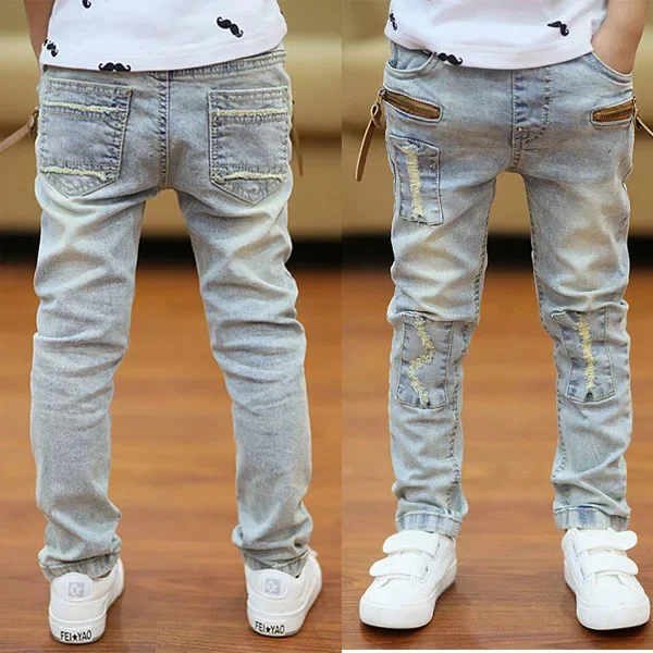 

2023 Autumn Children's Clothes Boys Jeans Causal Solid Thin Denim Kids Boy Jeans For Boys Big Kids Slim Jeans Long Trousers