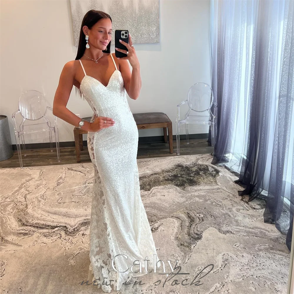 Cathy White Mermaid Prom Dresses Spaghetti Strap Evening Dress Elegant Sleeveless Backless Long Train Party vestidos de fiesta
Cathy White Mermaid Prom Dresses Spaghetti Strap Evening Dress Elegant Sleeveless Backless Long Train Party vestidos de fiesta