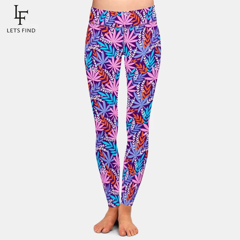 LETSFIND New Casual Women Pants Fashion High Waist Leaf Print Leggings Elastic Milk Silk Hot Sale
LETSFIND New Casual Women Pants Fashion High Waist Leaf Print Leggings Elastic Milk Silk Hot Sale