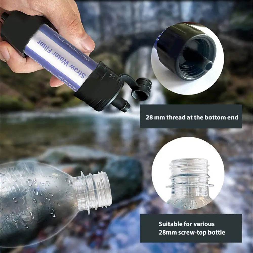 

1PCS Personal Water Purifier Water Filtration System Camping Purification Water Filter Straws Outdoor Traveling Survival