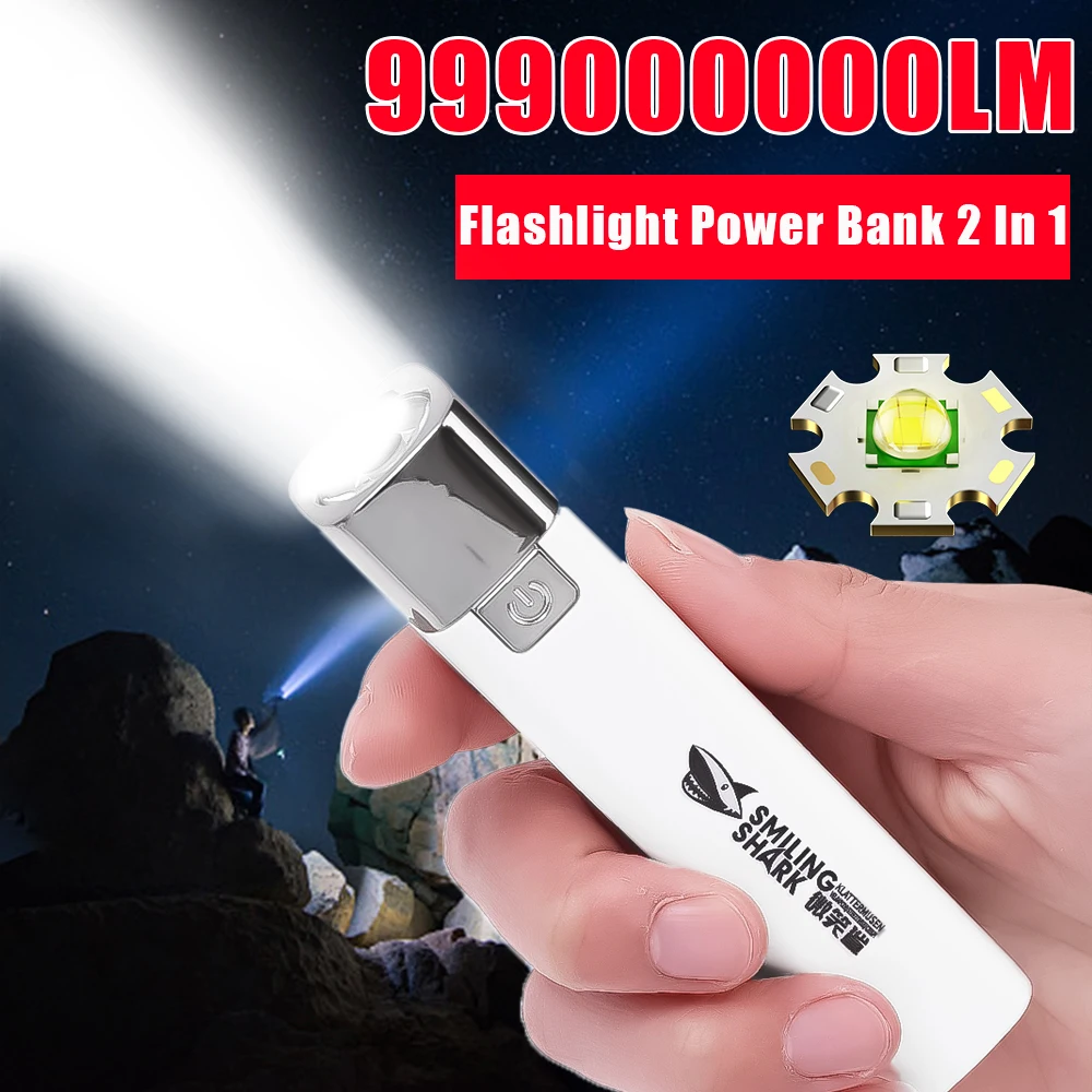Ultra Bright Led Flashlight Power Bank 2 In 1 Rechargeable Torch Lamp Waterproof Portable Outdoor Camping Tactical Flashlights
Ultra Bright Led Flashlight Power Bank 2 In 1 Rechargeable Torch Lamp Waterproof Portable Outdoor Camping Tactical Flashlights