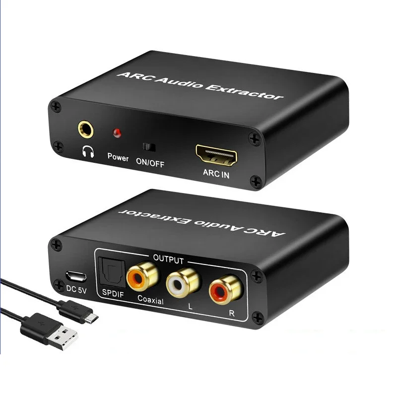 ARC Audio Extractor to L/R Coaxial SPDIF Jack Return Channel Converter For Fiber RCA Headphone
ARC Audio Extractor to L/R Coaxial SPDIF Jack Return Channel Converter For Fiber RCA Headphone
