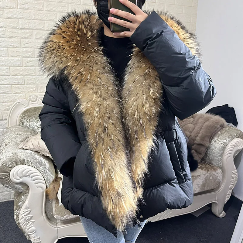 Hot Sales 2024 White Duck Down Jacket Winter Women Warm Loose Coat Natural Real Fox Fur Collar Thick Luxury Outerwear parkas
Hot Sales 2024 White Duck Down Jacket Winter Women Warm Loose Coat Natural Real Fox Fur Collar Thick Luxury Outerwear parkas
