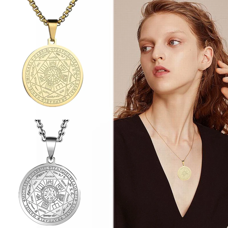 3 Colors 31MM Religious Gift Vintage Totem Stainless Steel Round Seals of The Seven Archangels Pendants Necklaces Accessories
3 Colors 31MM Religious Gift Vintage Totem Stainless Steel Round Seals of The Seven Archangels Pendants Necklaces Accessories