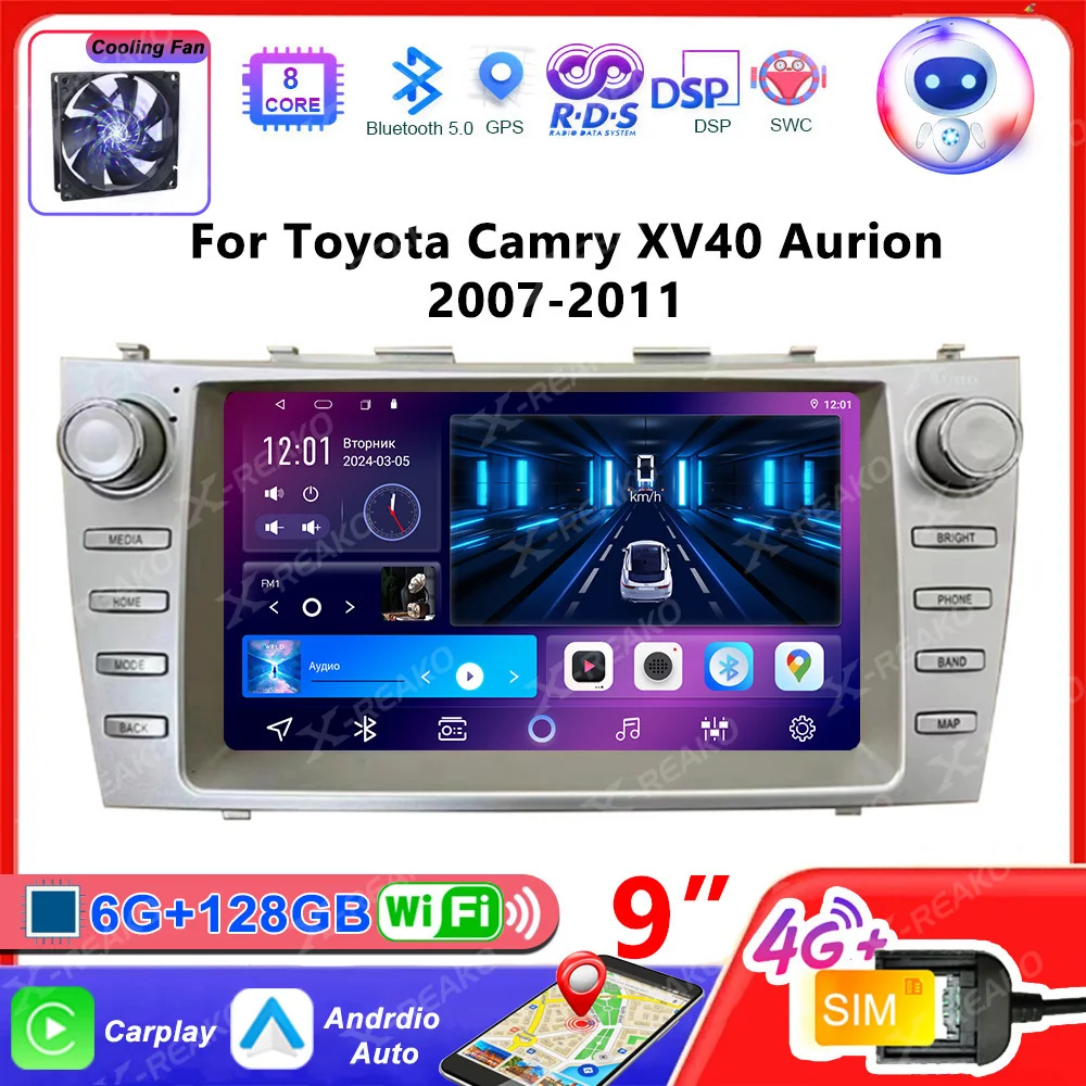 X-REAKO 9 "Android Carplay Auto для Toyota Camry XV40 Aurion 2007 - 2011 2 Din Автомобильный мультимедийный стерео плеер GPS навигация FM 4G
X-REAKO 9 "Android Carplay Auto для Toyota Camry XV40 Aurion 2007 - 2011 2 Din Автомобильный мультимедийный стерео плеер GPS навигация FM 4G