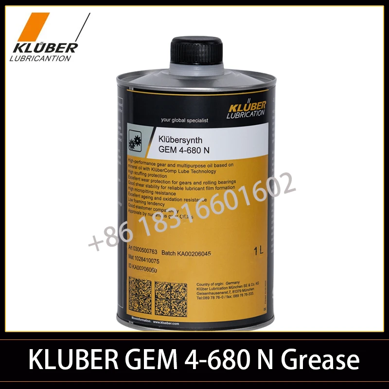 1L Kluber GEM4-680N Lubrication Spindle Bear Klübersynth GEM 4-680 N for Chains Guideways Joints Spindles Pumps Rolling bear
1L Kluber GEM4-680N Lubrication Spindle Bear Klübersynth GEM 4-680 N for Chains Guideways Joints Spindles Pumps Rolling bear